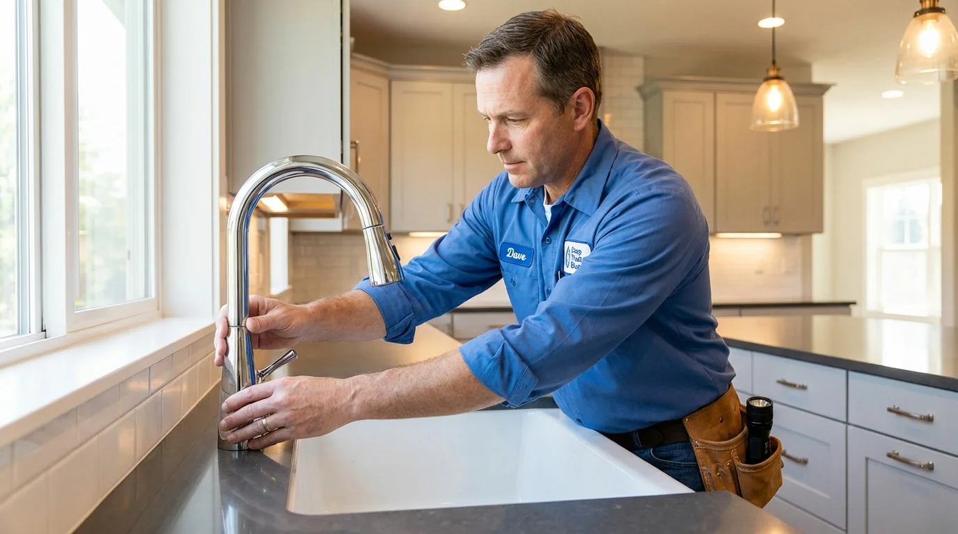 Kitchen faucet installation by Johns Plumbing LLC in Fort Stewart